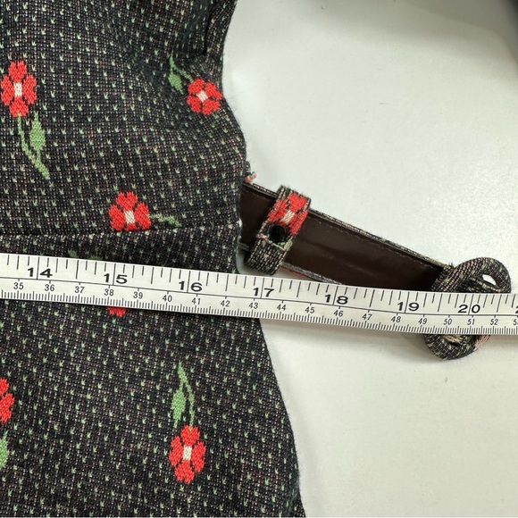 Louie Lucie Two Play Belted Dress Womens Large Fit Flare Floral Stretch Casual - Picture 8 of 9